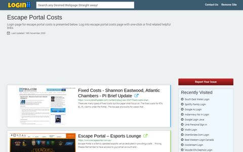 Escape Portal Costs - Loginii.com