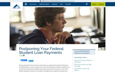 Deferment & Forbearance | Federal Student Loans -Great Lakes