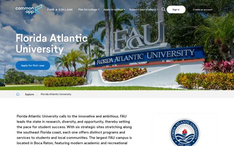 Apply to Florida Atlantic University - Common App