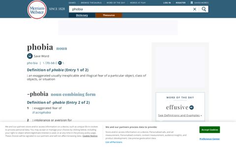 Phobia | Definition of Phobia by Merriam-Webster