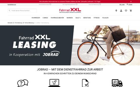 Jobrad Fahrrad & E-Bike Leasing bei Fahrrad XXL