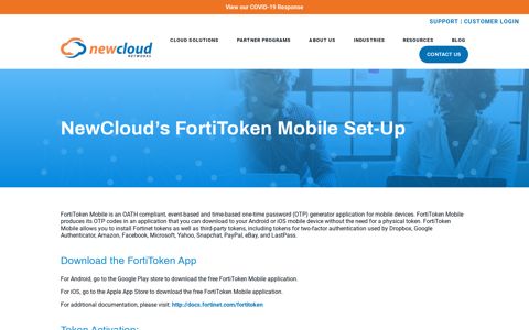 NewCloud's FortiToken Mobile Set-Up - NewCloud Networks ...