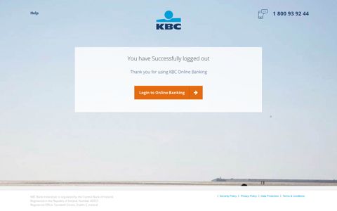 You have Successfully logged out - KBC Online Banking