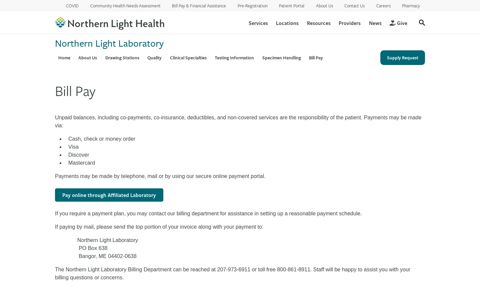 Bill Pay - Northern Light Health