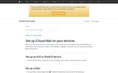 Set up iCloud Mail on your devices - Apple Support