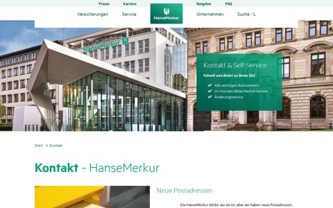 Ihr Kontakt zur HanseMerkur | HanseMerkur