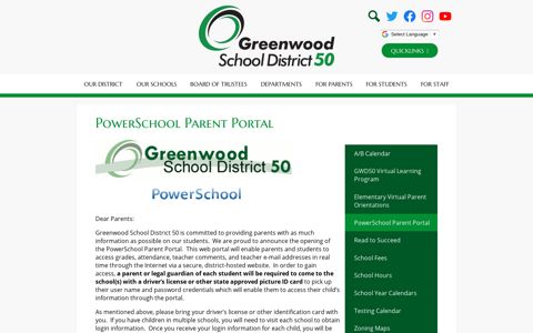 PowerSchool Parent Portal – For Parents – Greenwood ...