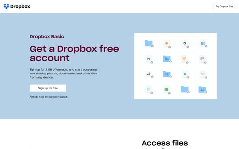 Dropbox Basic (Free account) - Dropbox
