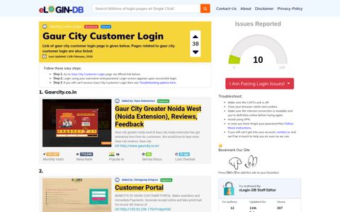 Gaur City Customer Login - login login login login 0 Views