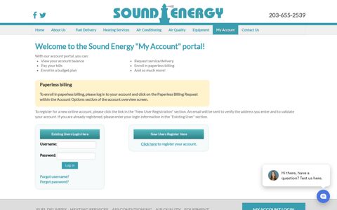 my account login - Sound Energy