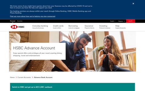 Advance Bank Account - HSBC UAE