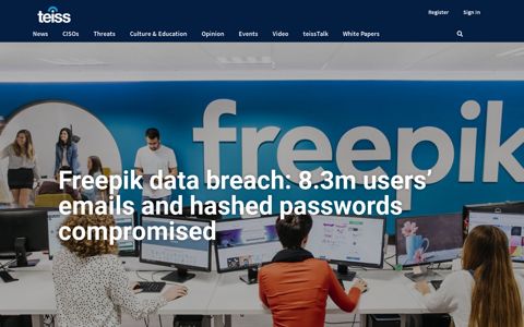 Freepik users' emails and hashed passwords compromised in ...