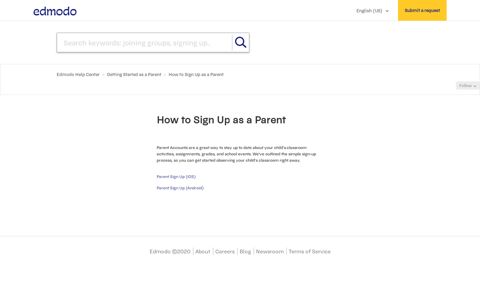 How to Sign Up as a Parent – Edmodo Help Center