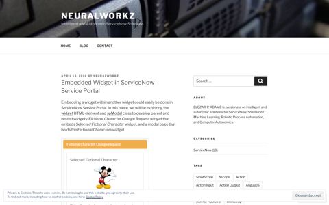 Embedded Widget in ServiceNow Service Portal – NeuralWorkz