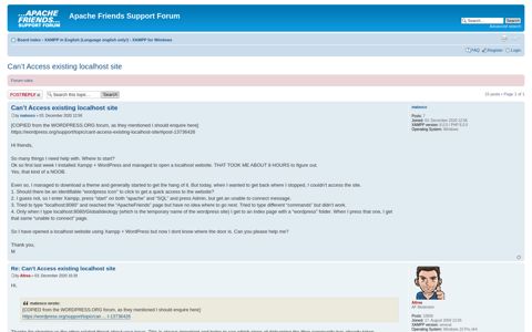 Can't Access ... - Apache Friends Support Forum • View topic