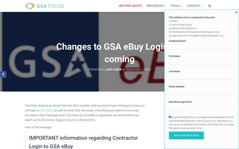 Changes to GSA eBuy Login are coming | GSA Schedule ...
