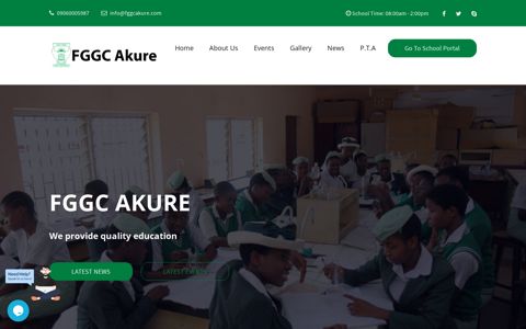Federal Government Girls College, Akure | School Website