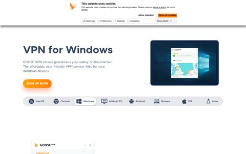 VPN for Windows | 100% the best deal for VPN | GOOSE VPN