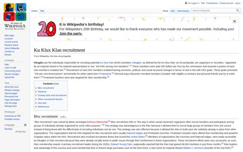 Ku Klux Klan recruitment - Wikipedia