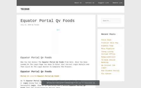 equator portal qv foods - Tecdud