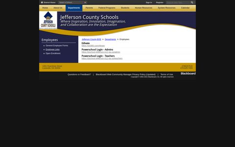 Employees / Employee Links - Jefferson County Schools