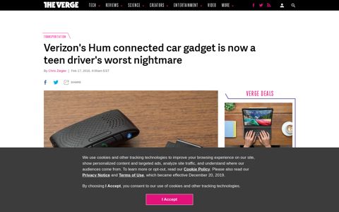 Verizon's Hum connected car gadget is now a teen driver's ...