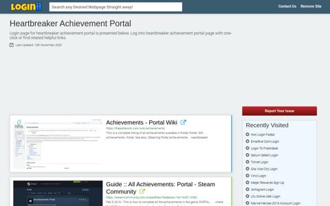 Heartbreaker Achievement Portal - Loginii.com