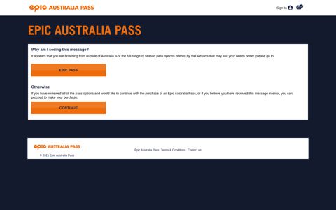 Epic Australia Pass