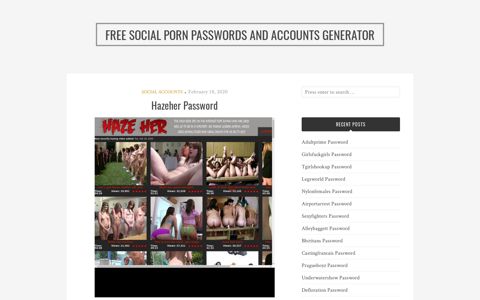 Hazeher Password | Free Social Porn Passwords and ...
