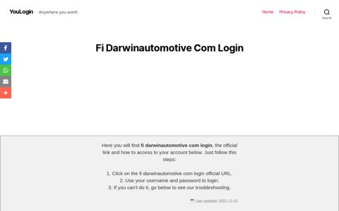 ▷ Fi Darwinautomotive Com Login - YouLogin - Youlogin.net