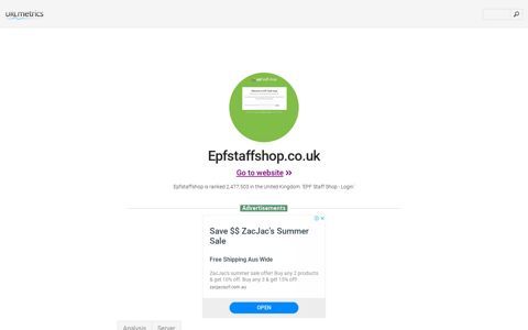 www.Epfstaffshop.co.uk - EPF Staff Shop - Login - urlm UK