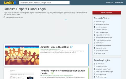Jamalife Helpers Global Login - Loginii.com
