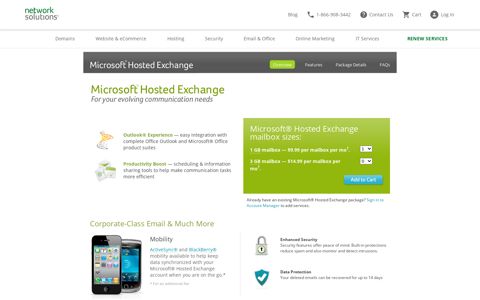 Microsoft® Hosted Exchange Business Email Services ...