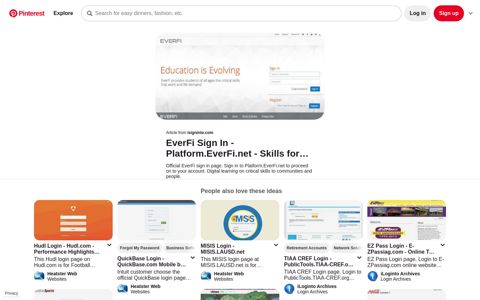 EverFi Sign In - Platform.EverFi.net - Skills for Life - Pinterest