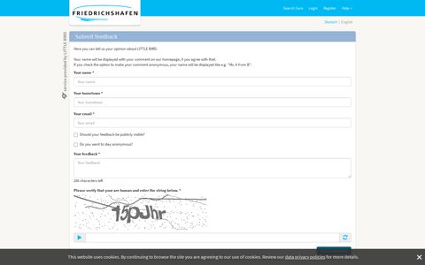 Submit feedback - KITA Portal Friedrichshafen