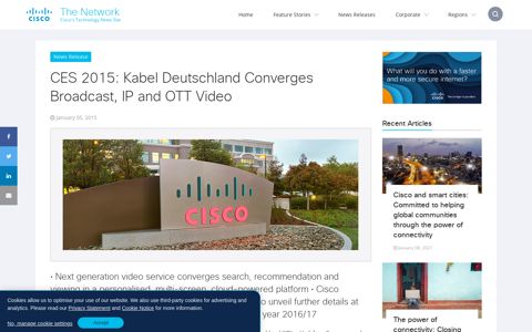 CES 2015: Kabel Deutschland Converges Broadcast, IP and ...