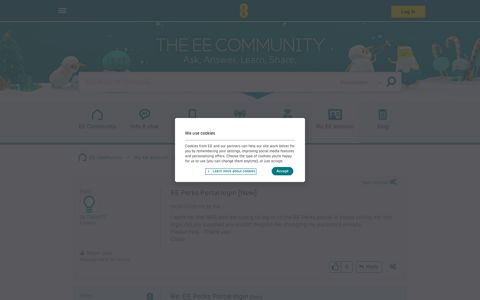 EE Perks Portal login - The EE Community
