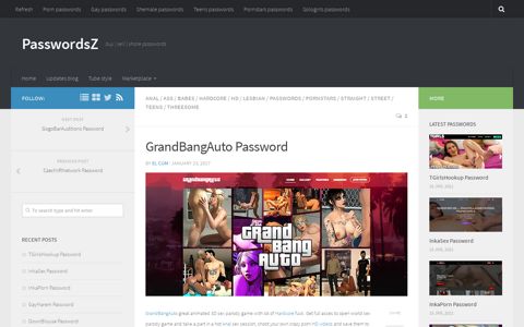 GrandBangAuto Password – PasswordsZ