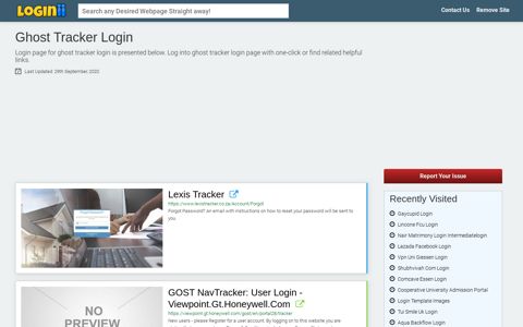 Ghost Tracker Login - Loginii.com
