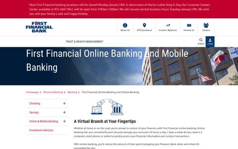 Online Banking | Mobile Banking | FFIN - First Financial Bank
