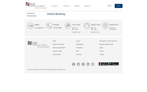 Online Banking - G&F Financial Group