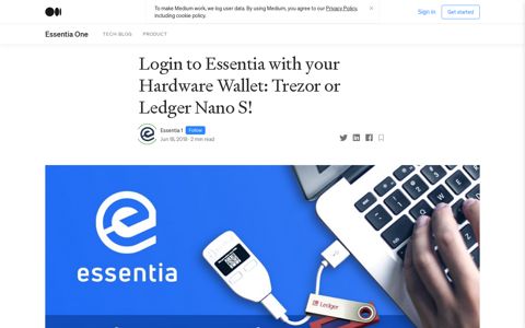 Login to Essentia with your Hardware Wallet: Trezor or Ledger ...