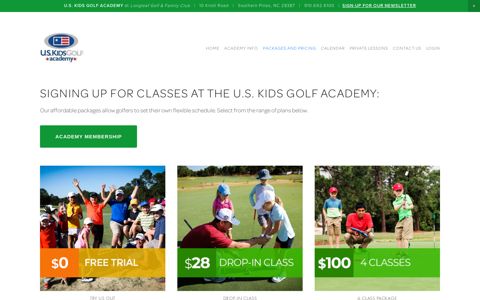 Packages and Pricing - US Kids Golf Academy
