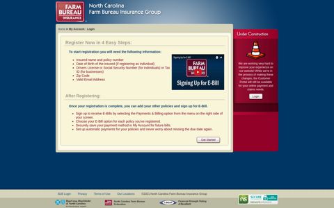 NCFBMIC Customer Portal: Login - Farm Bureau Insurance