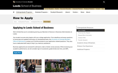 How to Apply | Leeds School of Business | University of ...