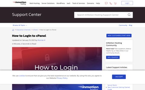 How to Login to cPanel | InMotion Hosting