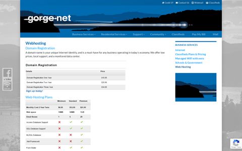 Webhosting | Gorge Net