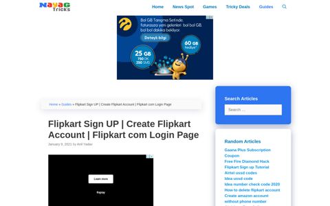 Flipkart Sign UP | Create Flipkart Account | Flipkart com Login ...