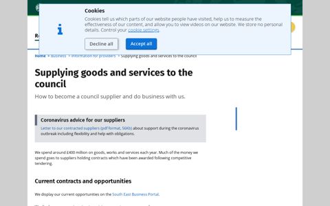 Supplying goods and services to the council | Oxfordshire ...