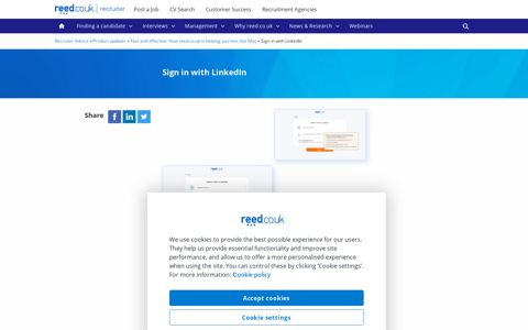 Sign in with LinkedIn | reed.co.uk